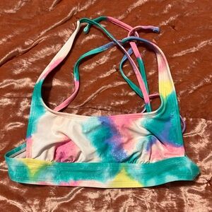 Colorful Tie-Dye Bikini Bathing Suit Top S/M Xhilaration Target Strap